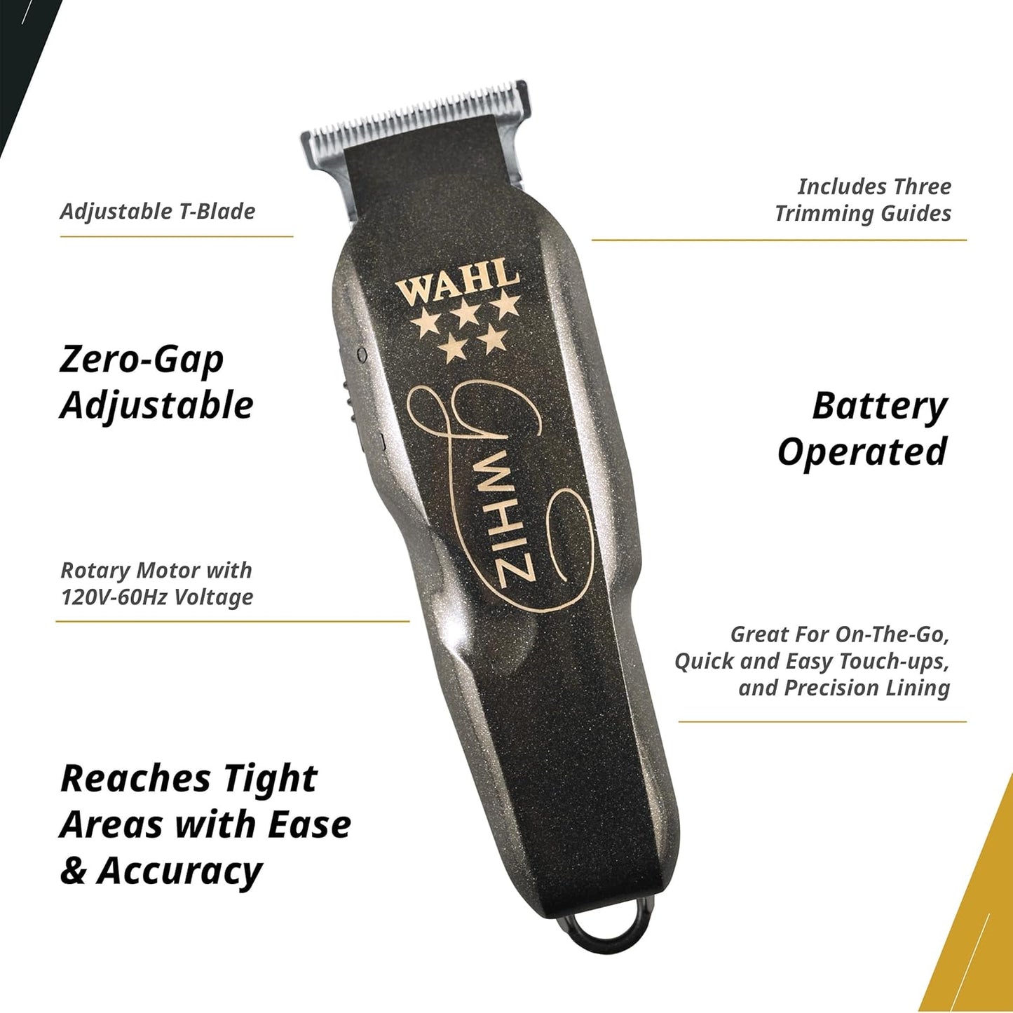 Wahl Professional 5 Star G Whiz Cordless Trimmer - Lightweight Precision Lining Kit for Effortless Grooming
