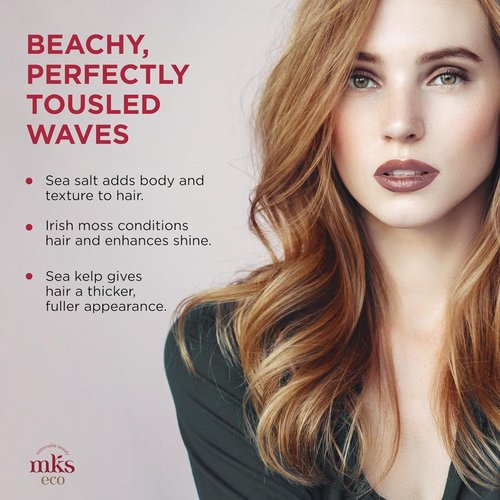 MKS Eco Wave Sea Salt Spray - Texturizing Formula for Beachy Waves - 4 fl oz | Vegan & Cruelty-Free