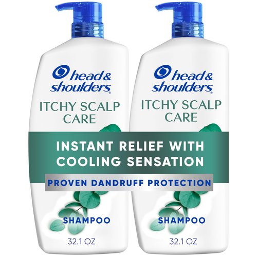Head & Shoulders Anti-Dandruff Shampoo and Conditioner with 1% Pyrithione Zinc, Eucalyptus for Itchy Scalp Care 2-in-1 Twin Pack, Flake Control and Refreshed Scalp, 32.1 fl oz Each