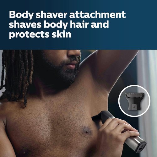 Philips Norelco Multigroom Series 9000 - 21-Piece Men's Grooming Kit with Premium Storage Case | Beard, Body & Face Trimmer