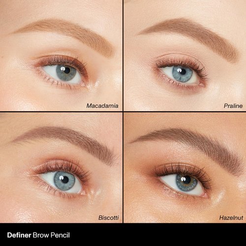 Morphe Definer Dual-Ended Brow Pencil & Spoolie - Eyebrow Pencil with Precision Slanted Tip for Shaping, Defining & Filling - Smooth, No-Tug Formula - Hazelnut (0.003 oz)