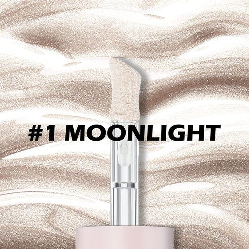 Erinde Liquid Highlighter - Natural Glossy Finish Face Bronzer Stick | Lightweight & Blendable Cream, 01# Moonlight