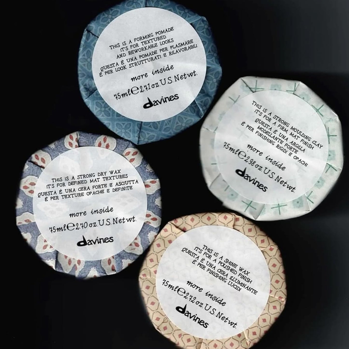 Davines Shine Wax - Light Hold Creamy Wax for Glossy Finish & Sleek Styles | 2.54 Fl Oz