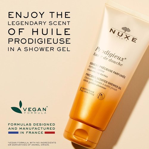 Nuxe Prodigieux Body Wash - Moisturizing Vegan Cleanser with Sweet Almond Oil | 6.7 Fl Oz