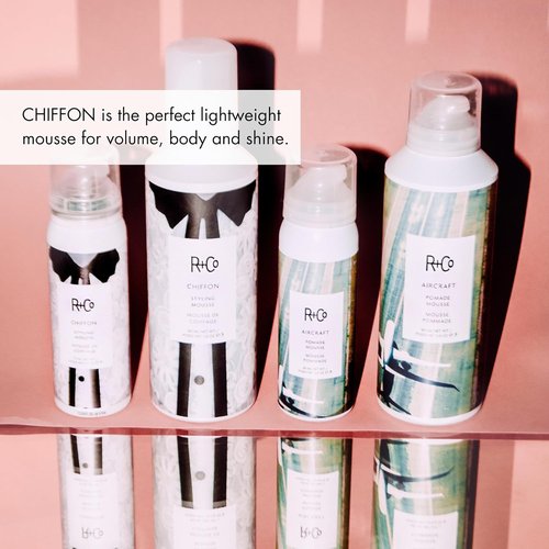 R+Co CHIFFON Styling Mousse - Lightweight Hair Foam for Volume & Texture | Suitable for All Hair Types