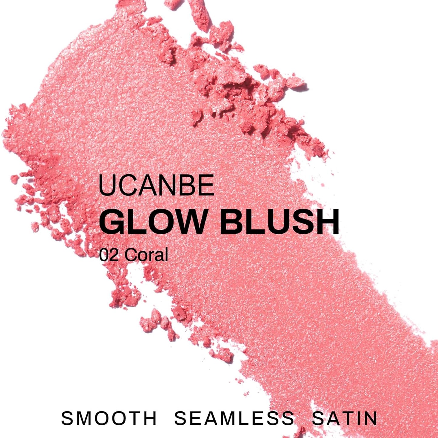 UCANBE Baked Blush Palette - Silky Blendable Powder for a Natural Coral Glow | Long-Lasting Finish