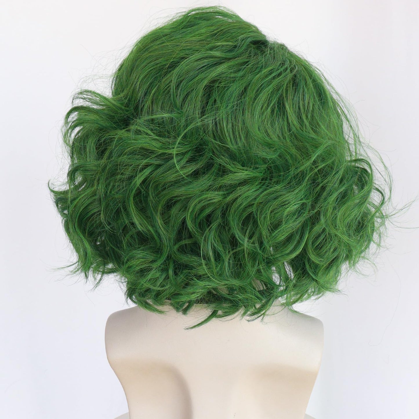 HUNIGIR Joker Wig Green Bald Wig Mens Green Wig Green Bald Head Wig Heat Resistant Synthetic Halloween Cosplay Costume Wig (Green)