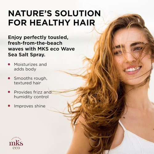 MKS Eco Wave Sea Salt Spray - Texturizing Formula for Beachy Waves - 4 fl oz | Vegan & Cruelty-Free