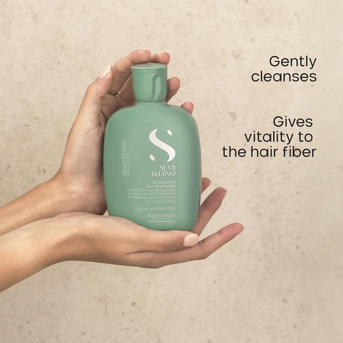 Alfaparf Milano Semi Di Lino Scalp Renew Shampoo - Sulfate-Free Formula for Thinning Hair - Professional Salon Quality