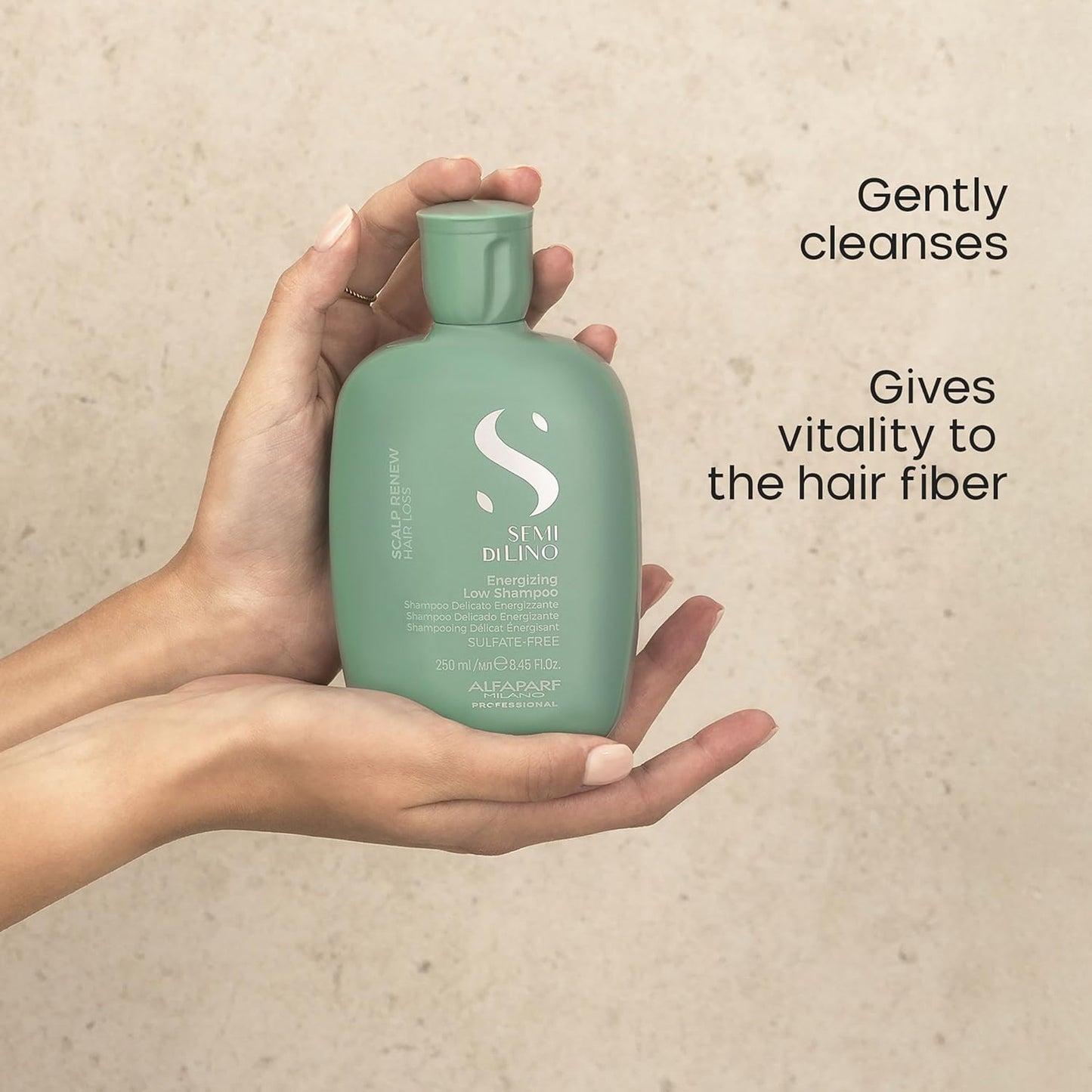Alfaparf Milano Semi Di Lino Scalp Renew Low Shampoo - Sulfate-Free Formula for Thinning Hair - Professional Salon Quality