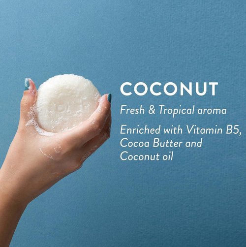 LOLE'S 2-in-1 Shampoo Bar & Conditioner - Coconut Oil for Volume & Strength | 99% Natural, 3.5 Oz