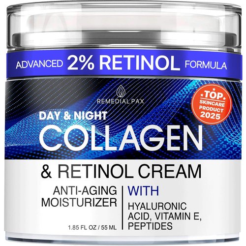 Regine Switzerland Collagen Face Cream - Anti-Aging Moisturizer with Retinol & Hyaluronic Acid for All Skin Types