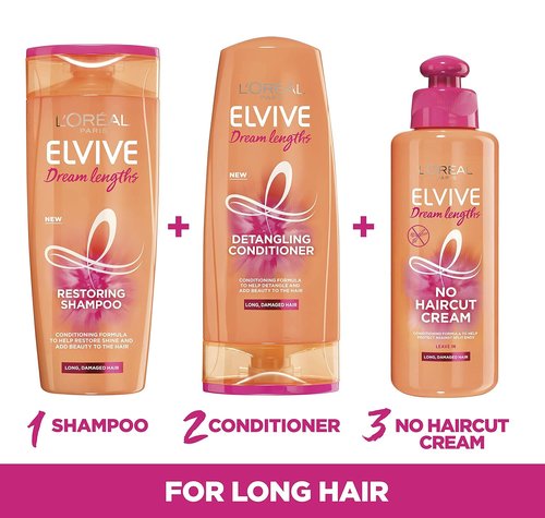 L'Oreal Paris Elvive Dream Lengths Hair Mask - Nourishing Treatment with Castor Oil for Long, Damaged Hair | 300ml