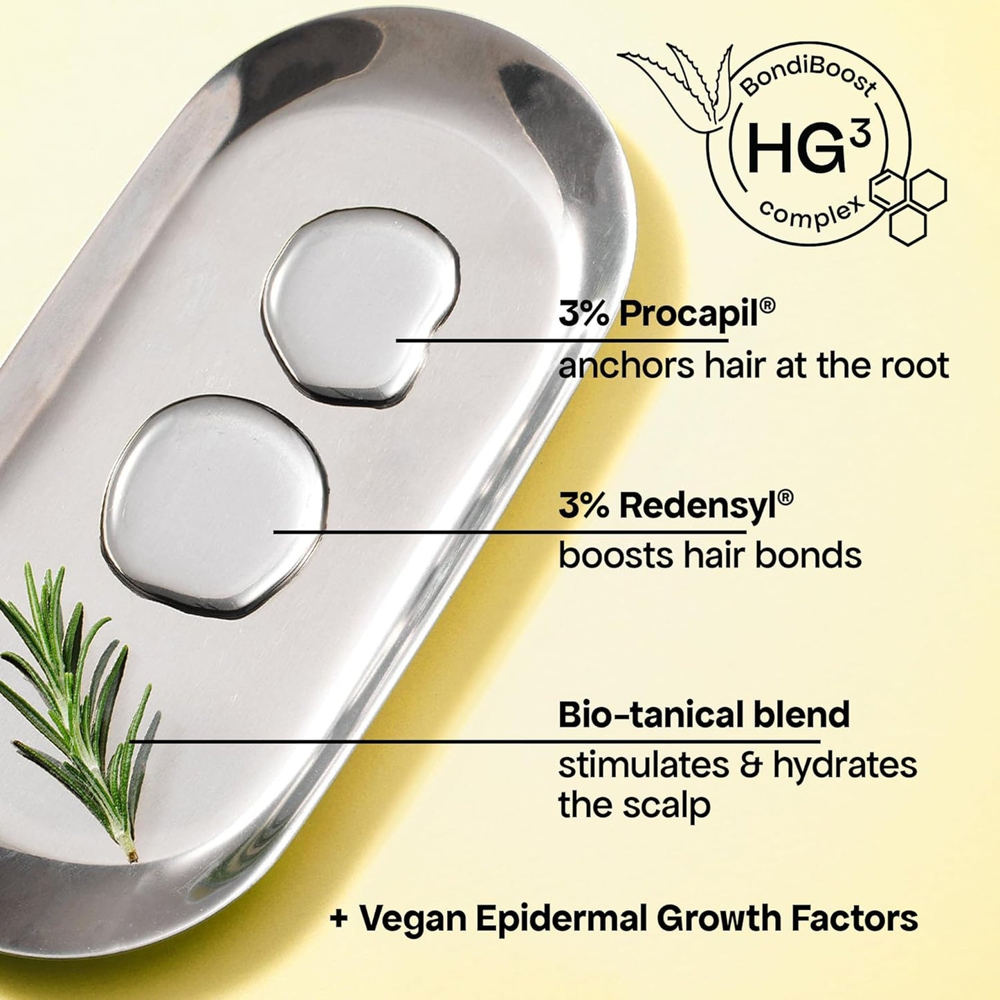BondiBoost Hair Growth Lock Drops Serum - Non-Greasy Formula for Thicker, Fuller Hair | Vegan & Color-Safe