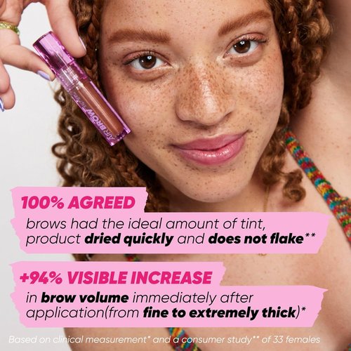 Kosas Air Brow Tinted Eyebrow Gel - Volumizing Gel for Flexible, Long-Lasting Hold | Black