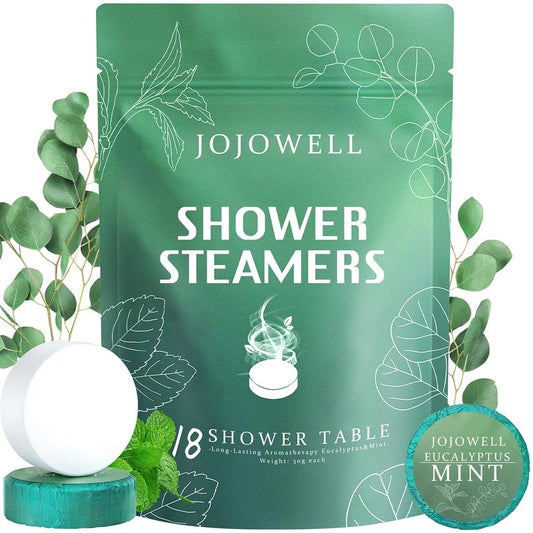 Shower Steamers Aromatherapy 18 Pack - Eucalyptus for Shower, Birthday Gifts for Women Men, Mothers Day Gifts for Mom Wife from Daughter Son, Nasal Relief Self Care Spa Gifts, Eucalyptus & Mint
