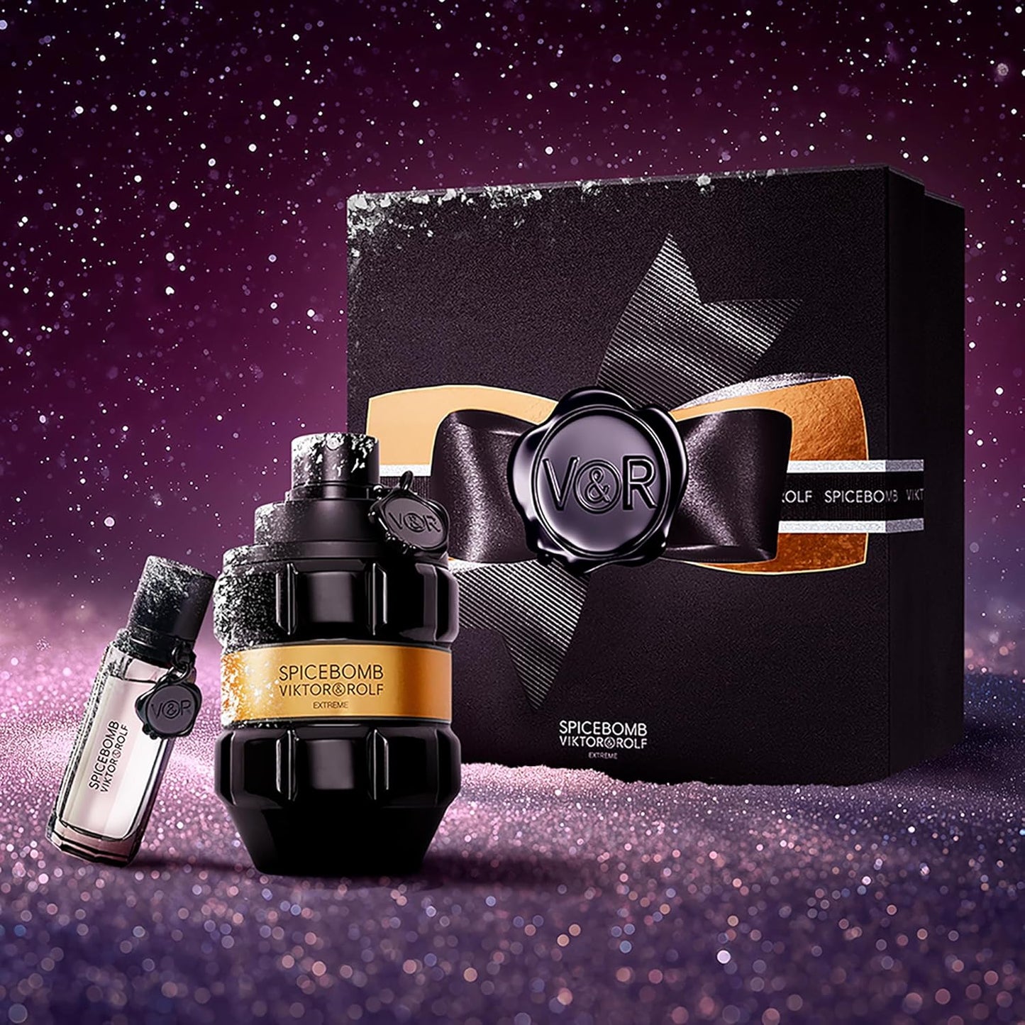 Viktor&Rolf Spicebomb Men's Cologne Gift Set - Woody & Spicy Fragrance | Full Size 3 Fl Oz & Travel Size 0.68 Fl Oz