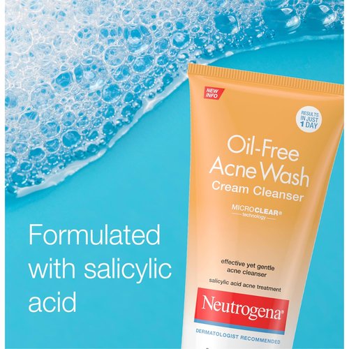 Neutrogena Oil-Free Acne Face Wash - 2% Salicylic Acid Daily Cleanser for Acne-Prone Skin | 6.7 fl. oz