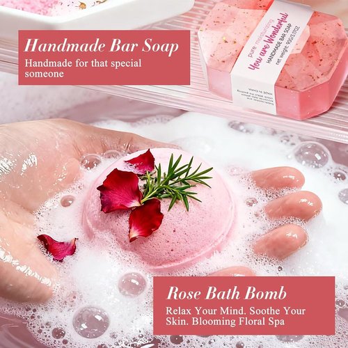 Regine Switzerland 7-Piece Home Spa Kit - Luxurious Rose Gift Set for Women | Perfect for Birthdays & Special Occasions