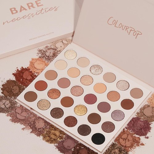 ColourPop Eyeshadow Palette - High-Pigment Eye Makeup with Matte & Glitter Finishes | Bare Necessities (0.04 oz)