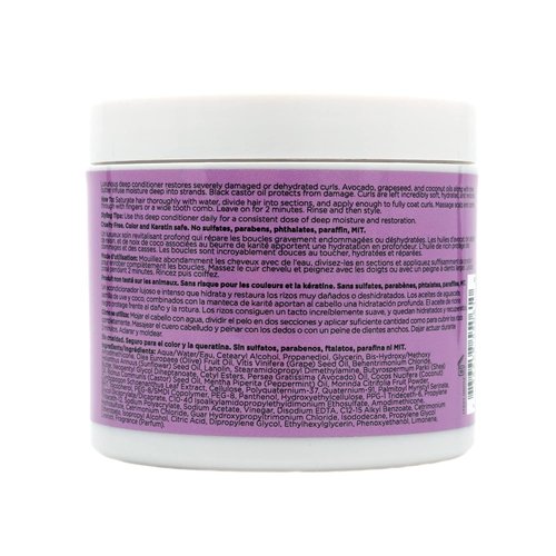 Ouidad Coil Infusion Triple Treat Deep Conditioner 11oz | Moisture Mask for 3C 4A 4B 4C Curly Coily Hair | Ceramide Repair with Black Castor, Avocado, Grapeseed Oils | Strength Care