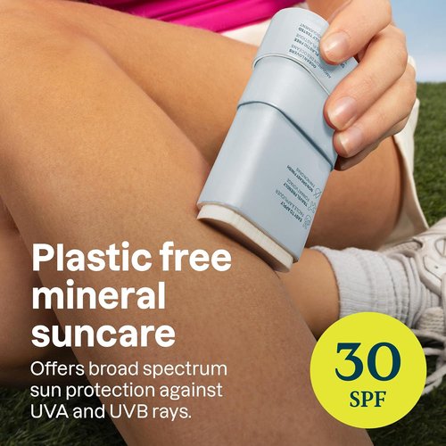 ATTITUDE Mineral Sunscreen Stick - SPF 30 for Sensitive Skin | EWG Verified, Plastic-Free, 2.1 Oz