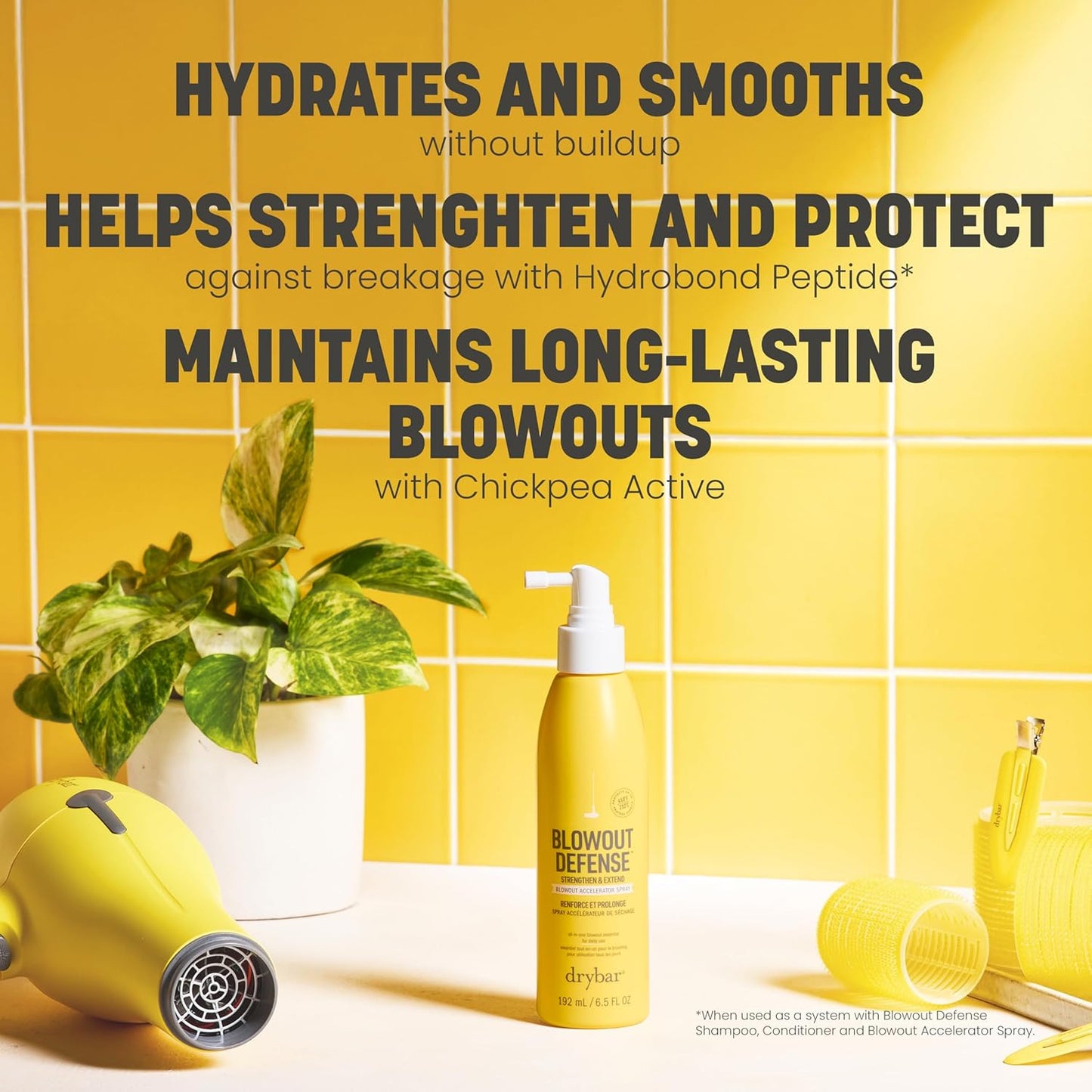 Drybar Blowout Defense Spray - Strengthen & Extend Blowouts | Speeds Drying, Detangles, Reduces Breakage