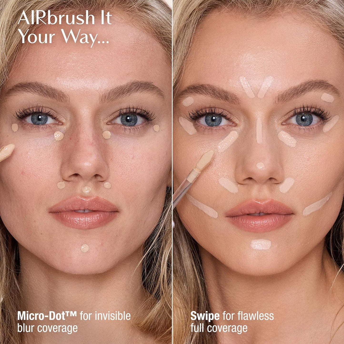 Charlotte Tilbury AIRbrush Flawless Blur Concealer - Longwear, Hydrating, Full Coverage for Dark Circles & Blemishes - Natural Matte Finish