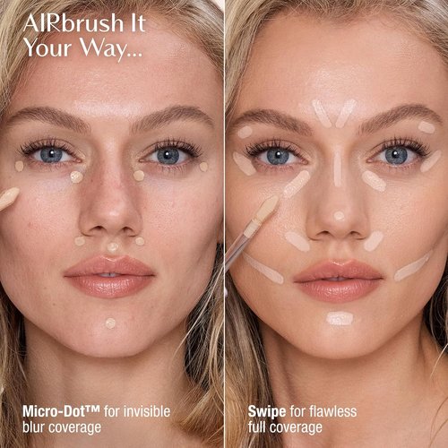 Charlotte Tilbury AIRbrush Flawless Blur Concealer | Longwear Hydrating Formula for Dark Circles & Blemishes - Full Coverage, Natural Matte Finish