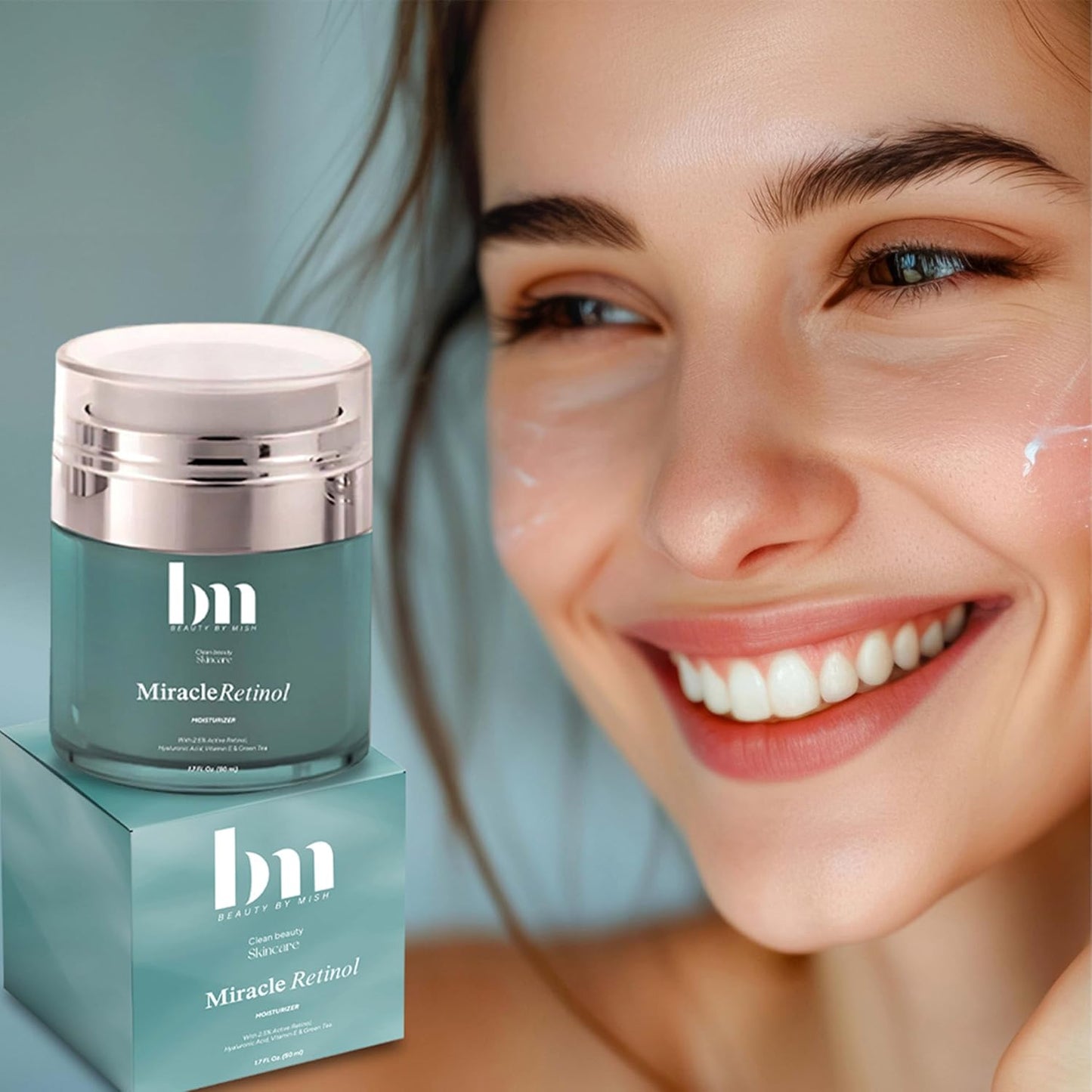 Skiennix Retinol Moisturizer - Hydrating Anti-Aging Cream with Hyaluronic Acid & Vitamin E, 50ml/1.7 fl. Oz