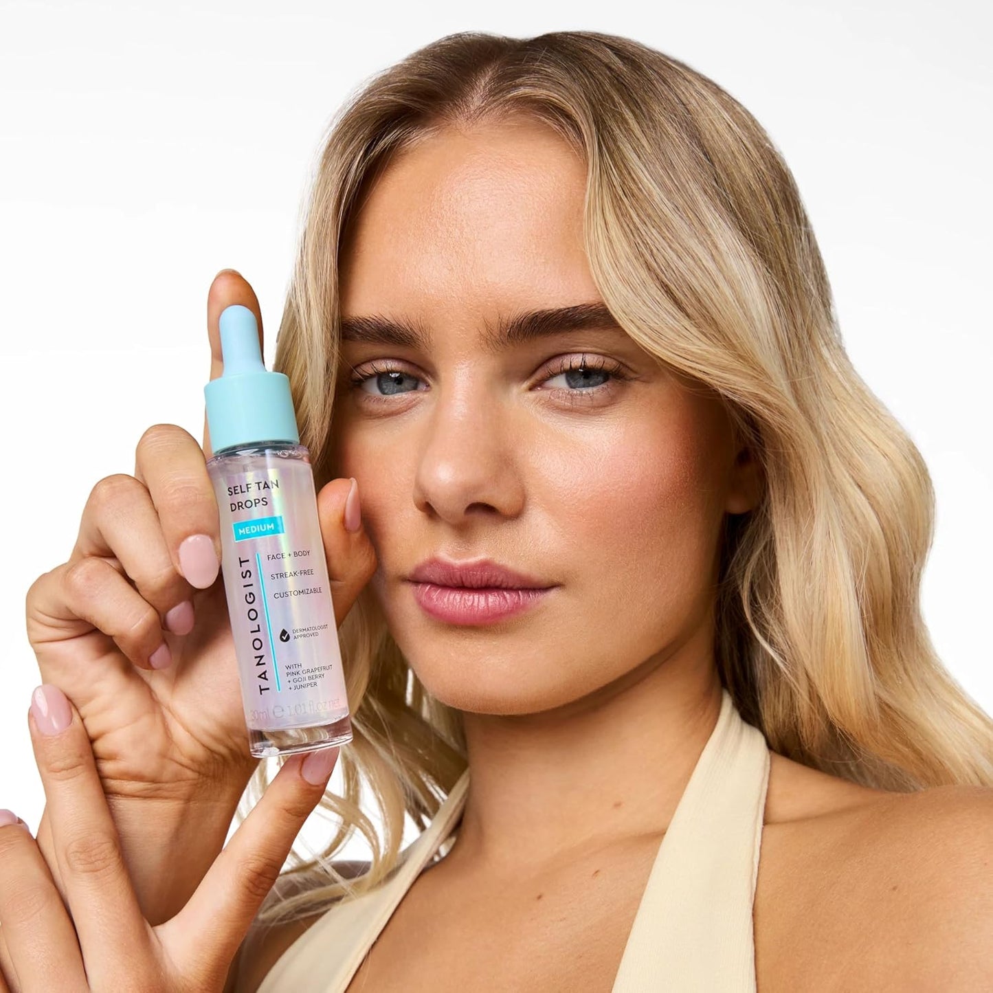 Tanologist Medium Self Tan Drops - Streak-Free Tanning for Body & Face | Vegan Formula, 1.01 fl. oz (30 ml)