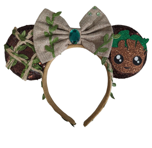 CLGIFT Super Hero Mickey Ears, Adult Mickey Ears, Women Mouse Ears, Minnie Ears, Super Hero Minnie Ears, Avengers Mickey Ears (I am Groot)