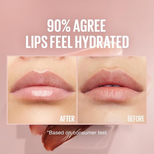Maybelline New York Lifter Gloss - Hydrating Lip Gloss with Hyaluronic Acid | Gummy Bear, Sheer Light Pink, 1 Count