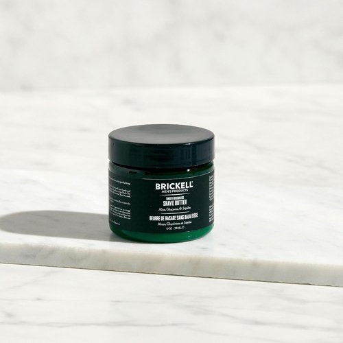 Brickell Men's Shave Butter - Natural & Organic Smooth Formula to Prevent Nicks & Razor Burn | 2 Ounce