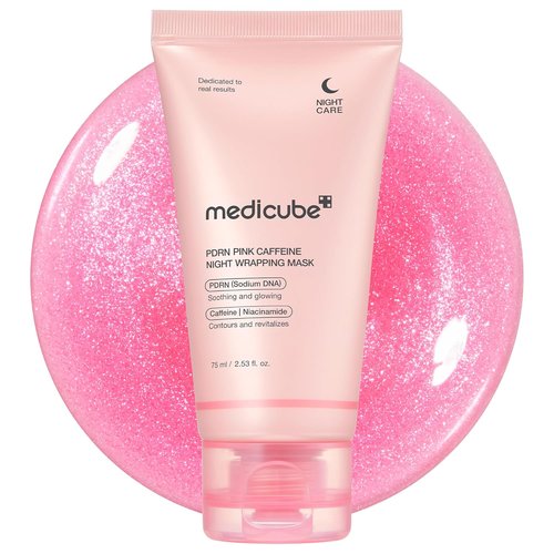 Medicube Wrapping Mask PDRN Caffeine | Overnight Peel-Off Facial Mask for Firming & Hydration | 2.53 fl. oz