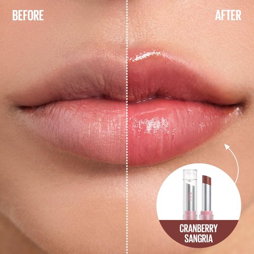 Kaja Juicy Glass Lip Balm | Plumping Lip Gloss Hydrating Lip Balm, Korean Beauty Tinted Lip Care, Moisturizing Lip Products, Nourishing Lip Moisturizer, Radiant Glow | Cranberry Sangria, 0.15 oz