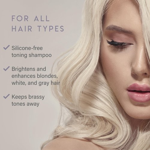 ALURAM Coconut Water Purple Shampoo for Women, Boosts Brightness, Banishes Brass, for All Hair Types