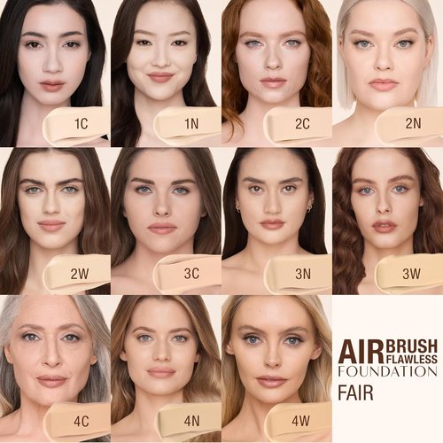 Charlotte Tilbury Airbrush Flawless Matte Foundation - Full Coverage Liquid Makeup for a Natural-Matte Finish | Waterproof & Pore-Blurring Formula