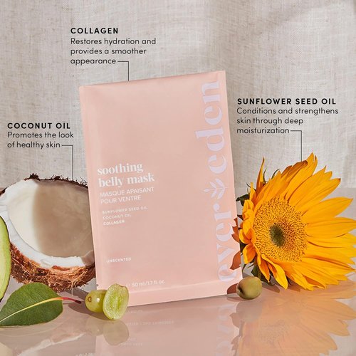 Evereden Soothing Belly Mask for Stretch Marks - Non-Toxic, Fragrance-Free | One Size | Clean Pregnancy Skincare