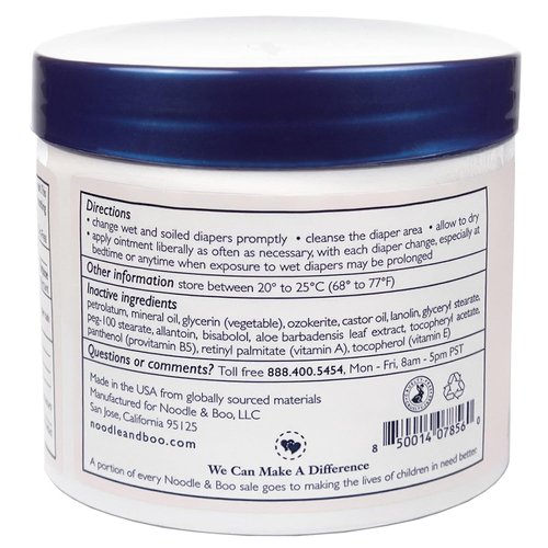 Noodle & Boo The Best Diaper Rash Ointment, Multi Purpose Baby Skin Care Zinc Oxide Ointment For Diaper Rash Prevention, Treatment & Relief, Fragrance Free