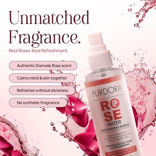 Regine Switzerland Rosewater Facial Mist - Hydrating Toner for Glowing Skin | Organic & Alcohol-Free, 4.05 Fl Oz