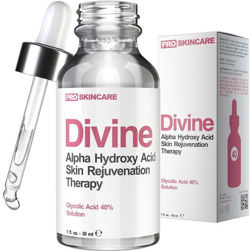 Alpha Hydroxy Acid | Glycolic Acid Peel 40% - Professional Exfoliating Treatment for Acne Scars & Wrinkles