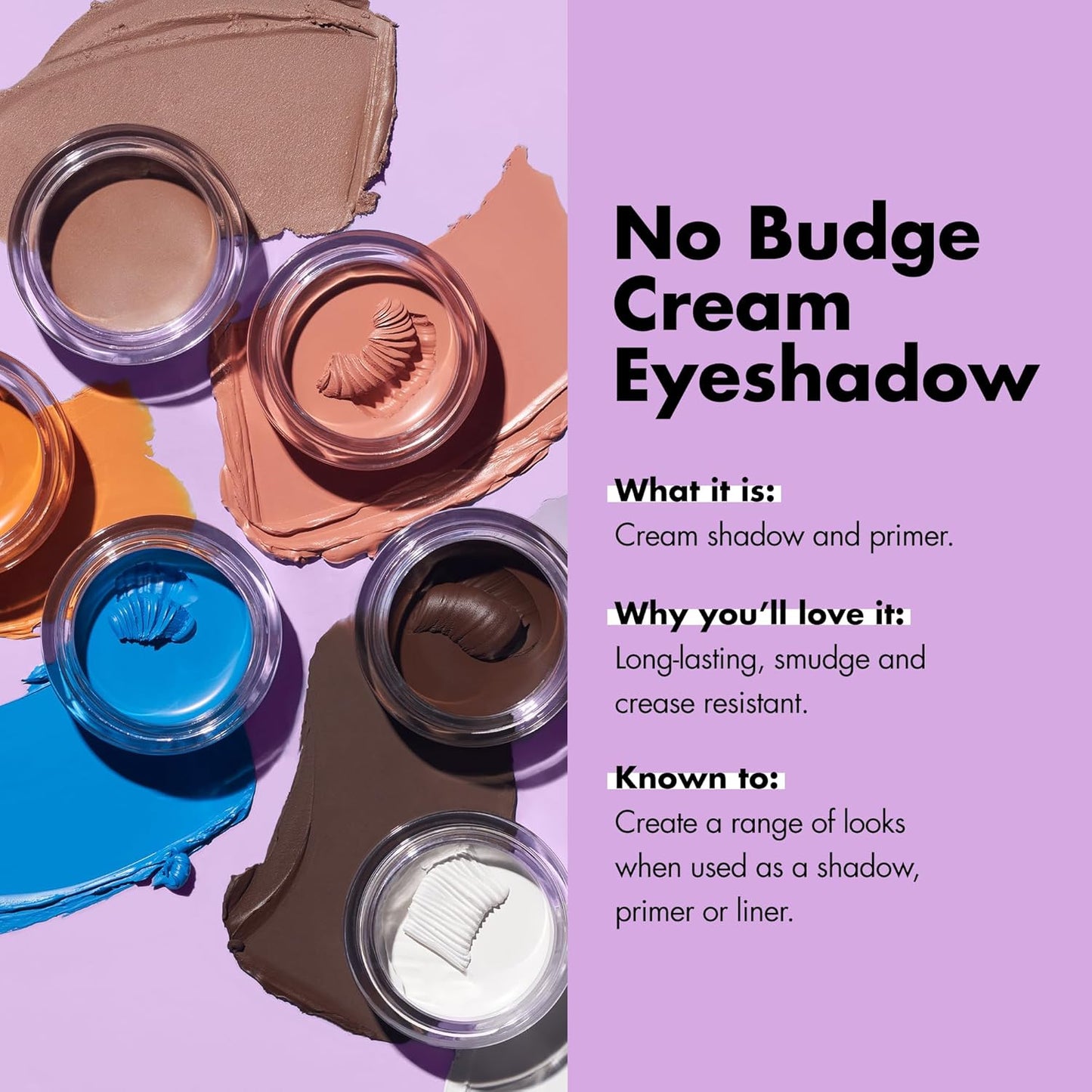 e.l.f. No Budge Cream Eyeshadow - 3-in-1 Primer, Liner & Eyeshadow | Crease-Resistant, Vegan, Sand Dune