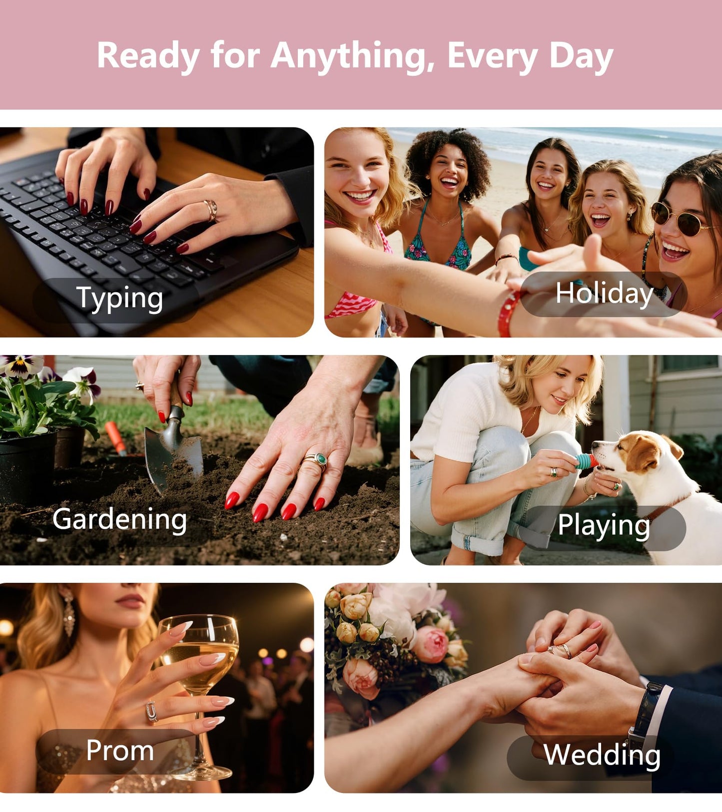 Artquee Press on Nails Short Soft Nude Square False Tips Glossy Reusable Fake Stick on Nails Kit for Women - 30 PCS 15 Sizes