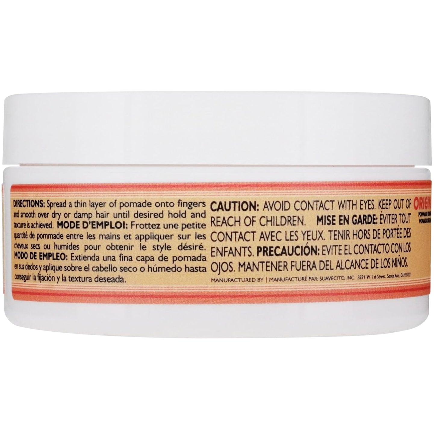 Suavecita Pomade for Women - Medium Hold, High Shine, Water-Based, Flake-Free | 2.3 oz Can