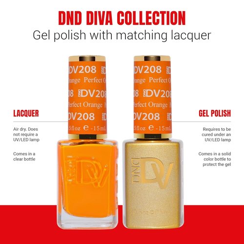 DND Diva Gel Polish Set - First Class Collection | UV/LED Gel & Air Dry Nail Lacquer Duo, 0.5 Fl Oz Each