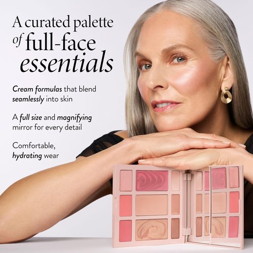 LAURA GELLER Cream Full Face Palette - All-in-One Hydrating Makeup for Mature Skin | Blendable Eye, Lip & Face Colors