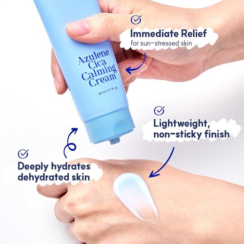 AFTERLAB Azulene CICA Calming Cream - Soothing Moisturizer for Sensitive Skin | 2.7 fl. oz / 80 ml