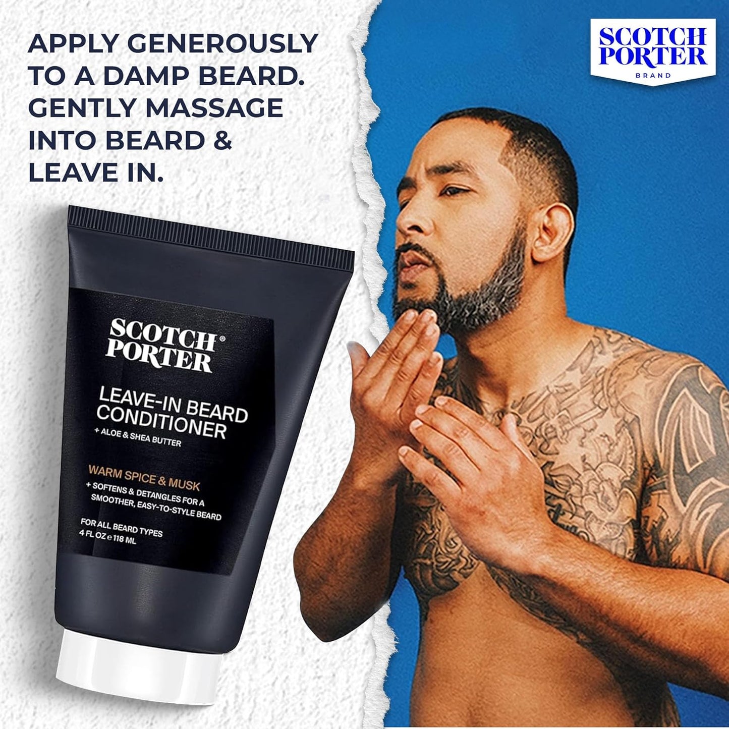 Scotch Porter Leave-In Beard Conditioner - Deep Conditioning Softener for Hydration & Shine | 4 oz.