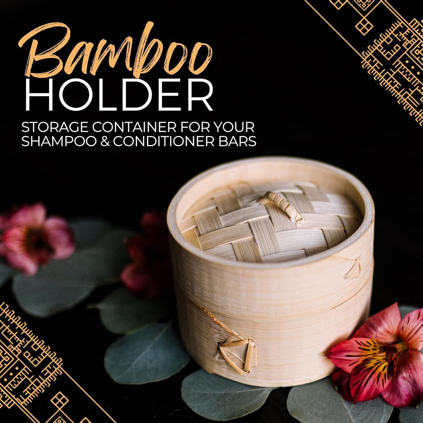Viori Bamboo Hair Tool Holder - Eco-Friendly Design | 3 oz Capacity